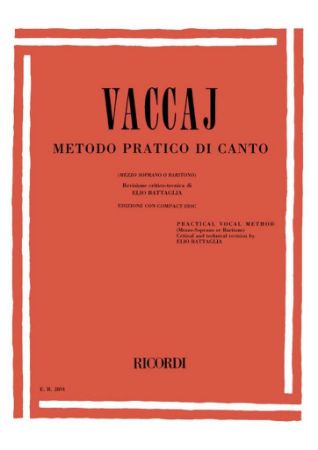 VACCAJ:METODO PRATICO DI CANTO (MEZZO SOPRANO O BARITONO) +CD