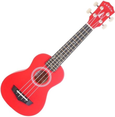 ARROW sopran ukulele PB10 rdeča w/bag