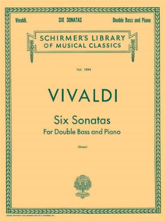 VIVALDI:SIX SONATAS DOBLE BASS AND PIANO
