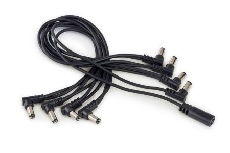 RockBoard Flat Daisy Chain Cable, 8 Outputs, angled