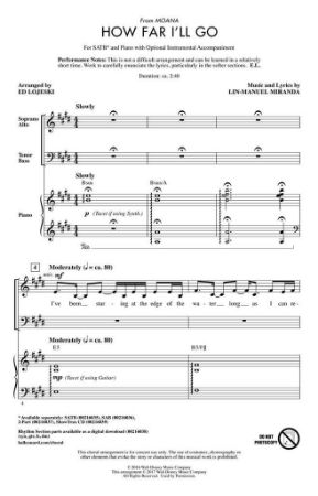 LOJESKI:FROM MOANA HOW FAR I'LL GO SATB