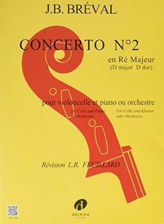 BREVAL:CONCERTO NO.2 ,D-DUR CELLO AND PIANO