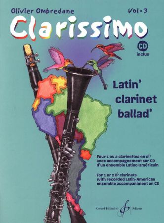 OMBREDANE:CLARISSIMO LATIN CLARINET BALLAD VOL.3 +CD