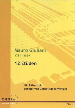 GIULIANI:12 ETUDEN ZITHER SOLO