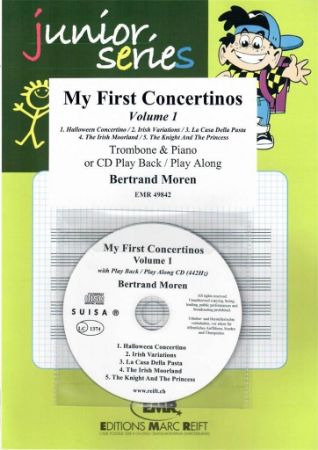 MOREN:MY FIRST CONCERTINOS VOL.1 +CD TROMBONE & PIANO