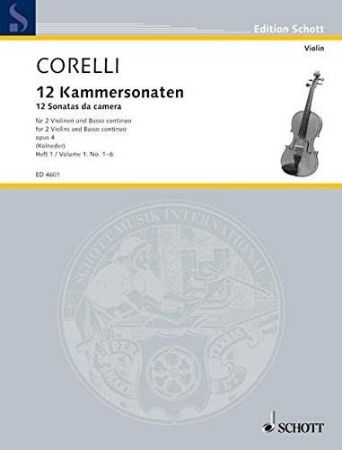 CORELLI:12 SONATAS DA CAMERA FOR 2 VIOLINS AND BASSO CON.OP.4/1-6