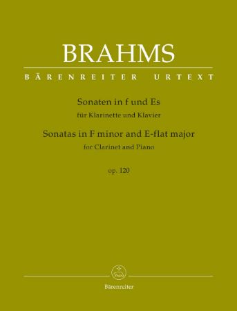 BRAHMS:SONATE IN f UND Es OP.120 CLARINET AND PIANO