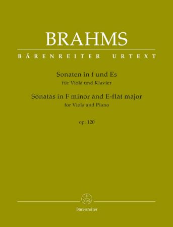 BRAHMS:SONATAS IN F MINOR AND E-FLAT MAJOR OP.120 VIOLA AND PIANO