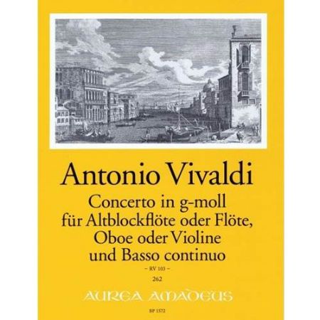 VIVALDI:CONCERTO IN G-MOLL FUR ALTBLOCKFLOTE (FLOTE,OBOE& VIOLINE) BASSO CON.