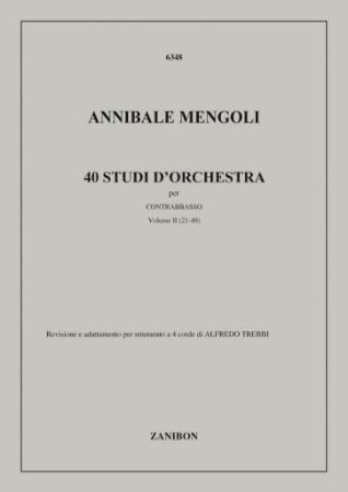 MENGOLI:40 STUDI D'ORCHESTRA PER CONTRABASSO VOL.2 (21-40)