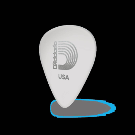 DRSALICE PLANET WAVES CLASSIC CELLULOID PICK, WHITE - Light 10 pack 0,50mm