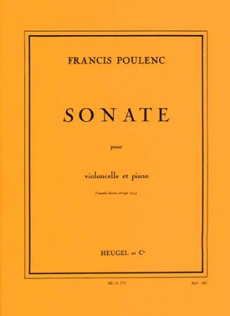 POULENC:SONATA POUR VIOLONCELLE ET PIANO