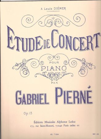 PIERNE:ETUDE DE CONCERT OP.13 POUR PIANO
