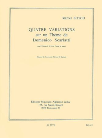 BITSCH M:QUATRE VARIATIONS,SUR UN THEME DE SCARLATTI