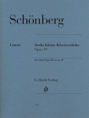 SCHONBERG:SECHS KLEINE KLAVIERSTUCKE/SIX LITTLE PIANO PIECES OP.19