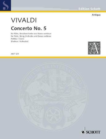 VIVALDI:CONCERTO NO.5 SCORE