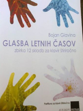 GLAVINA:GLASBA LETNIH ČASOV ZBIRKA 12 SKLADB KLAVIR 4 ROČNO