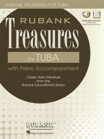 RUBANK TREASURES FOR TUBA WITH PIANO ACC.+ON LINE MEDIA