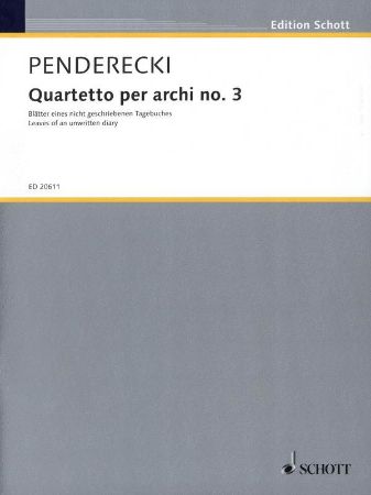 PENDERECKI:QUARTETTO PER ARCHI NO.3