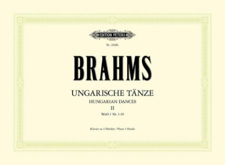 BRAHMS:HUNGARIAN DANCES VOL.2 WoO 1 NO.11-21 4 HANDS