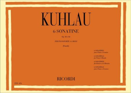 KUHLAU:6 SONATINE OP.44 E OP.66 PIANO 4 HANDS