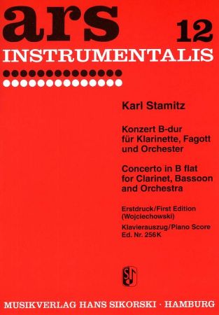 STAMITZ:CONCERTO FOR CLARINET,BASSOON AND ORC. B-DUR  PIANO SCORE