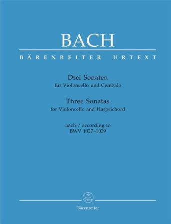 BACH J.S.:THREE SONATAS FOR VIOLONCELLO AND PIANO ACCORDING TO BMW 1027-1029