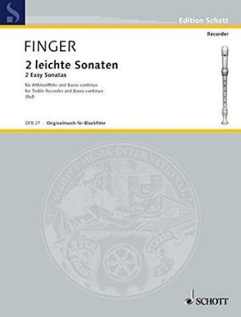 FINGER.2 EASY SONATAS FOR ALT RECORDER AND BASSO CON.