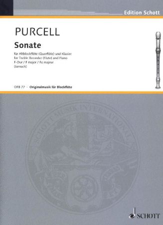 PURCELL:SONATE F-DUR ALT RECORDER AND BASSO CON.