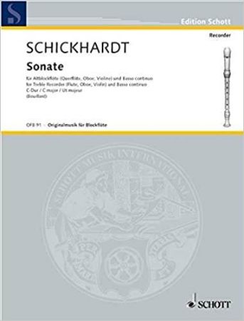 SCHICKHARDS J.S:SONATA C-DUR ALTBLOCKFLOTE