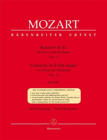 MOZART:CONCERTO FOR HORN NO.3 IN ES KV 447