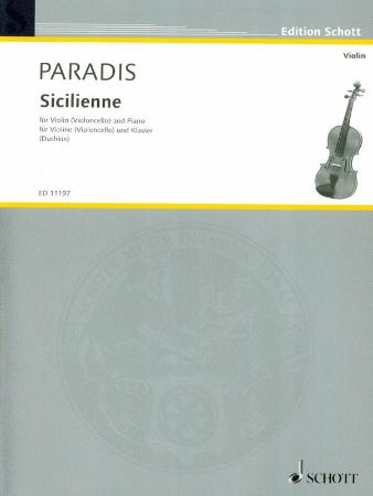 PARADIS:SICILIENNE FOR VIOLIN AND PIANO