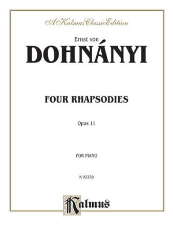 DOHNANYI:FOUR RHAPSODIES OP.11 FOR PIANO