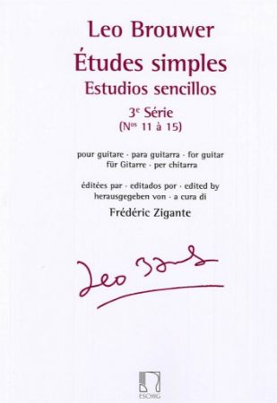 BROUWER:ETUDES SIMPLES SERIE 3 NO.11 a 15