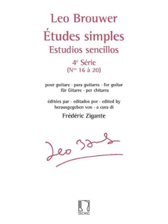 BROUWER:ETUDES SIMPLES SERIE 4 NO.16 a 20