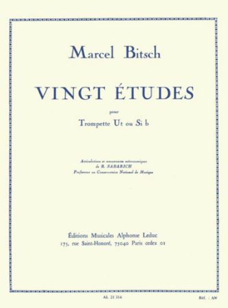 BITSCH:VINGT(20) ETUDES POUR TROMPETTE