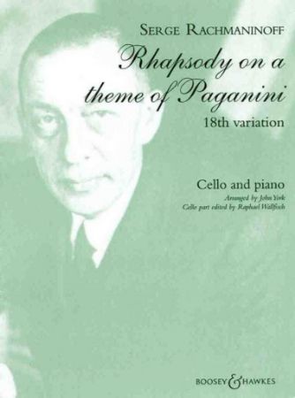 RACHMANINOFF:RHAPSODY ON A THEME OF PAGANINI CELLO & PIANO