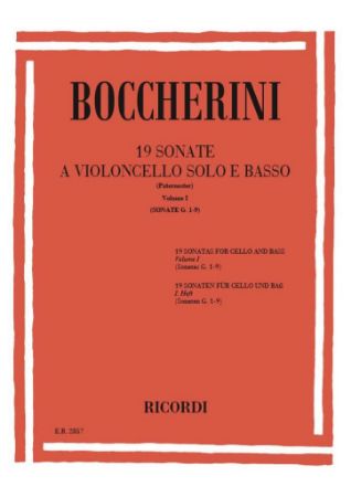 BOCCHERINI:19 SONATE A VIOLONCELLO SOLO E BASSO