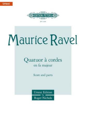 RAVEL:STRING QUARTET EN FA MAJEUR SCORE AND PARTS