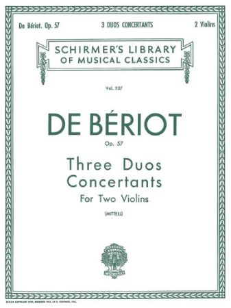 BERIT.THREE DOUS CONCERTANTS FOR TWO VIOLINS OP.57