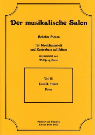 FIBICH:POEM FUR STREICHQUARTETT UND KONTRABASS