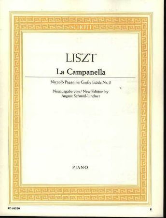 LISZT/PAGANINI:LA CAMPANELLA FOR PIANO