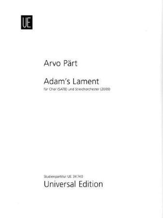 PART:ADAM'S LAMENT SATB SCORE