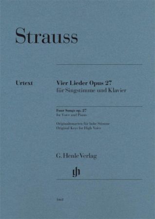 STRAUSS R.:FOUR SONGS OP.27 HIGH VOICE