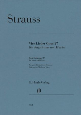 STRAUSS R.:FOUR SONGS OP.27 MEDIUM VOICE