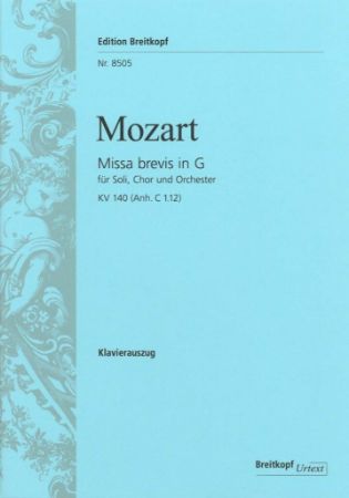 MOZART:MISSA BREVIS IN G KV 140 VOCAL SCORE