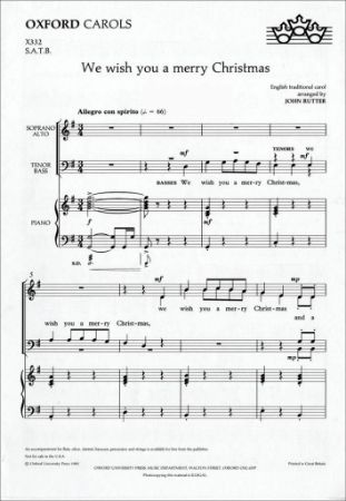 RUTTER:WE WISH YOU A MERRY CHRISTMAS SATB AND PIANO