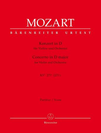 MOZART:CONCERTO IN D MAJOR KV271 VIOLIN AND ORCHESTRA SCORE