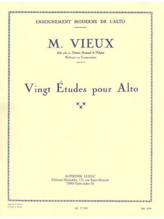 VIEUX M:VINGT ETUDES POUR ALTO (VIOLA)