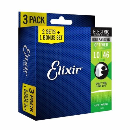 ELIXIR OPTIWEB 10-46 3FOR2 PACK STRUNE ZA ELEKTRIČNO KITARO